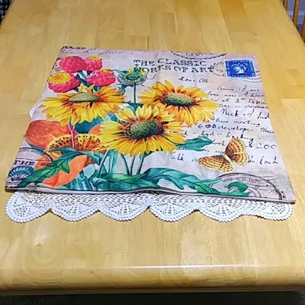 Sunflowers Accent Pillow Covers, NWOT